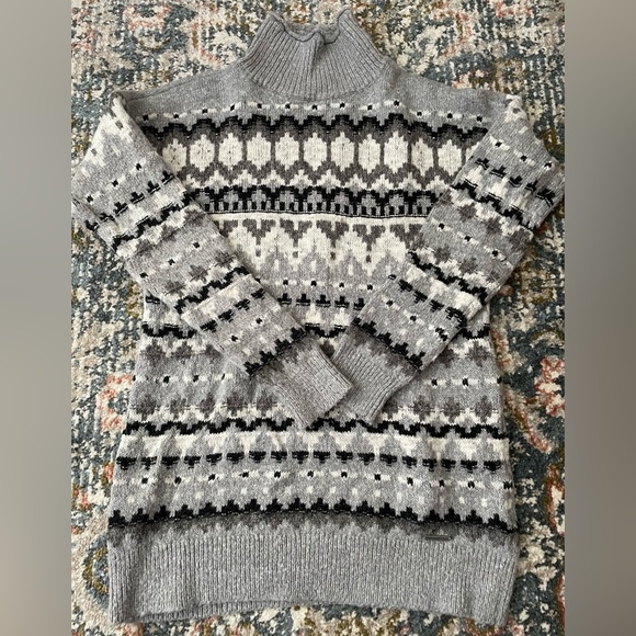 Abercrombie & Fitch Sweaters Abercrombie Grey Fair Isle Turtleneck